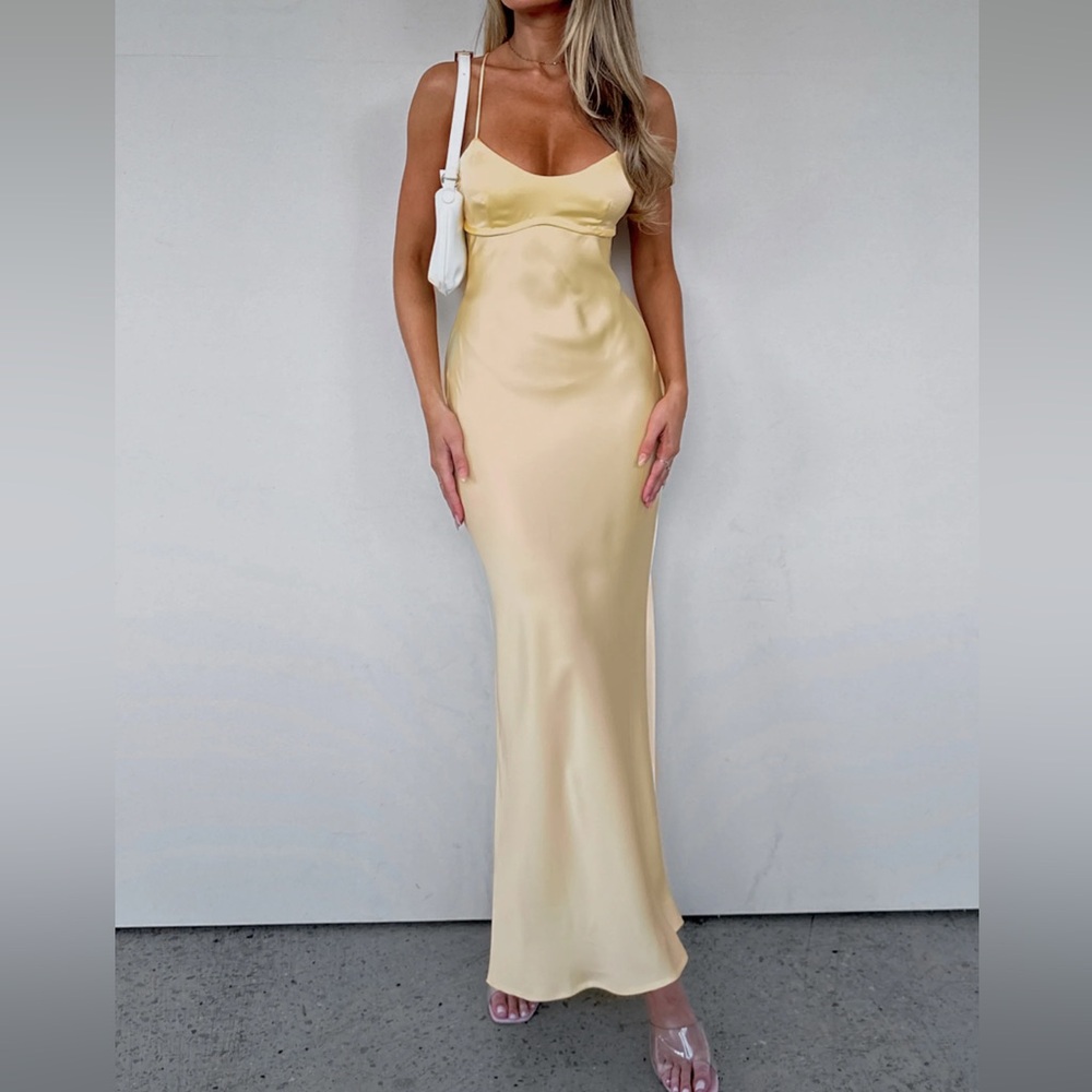 White Fox It’s Not The Same Maxi Dress Lemon